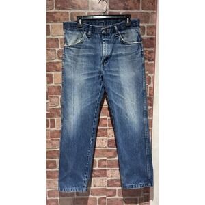 Vintage Rustler Denim Jeans Women's 34X30 Dark Wash Straight Leg Pockets